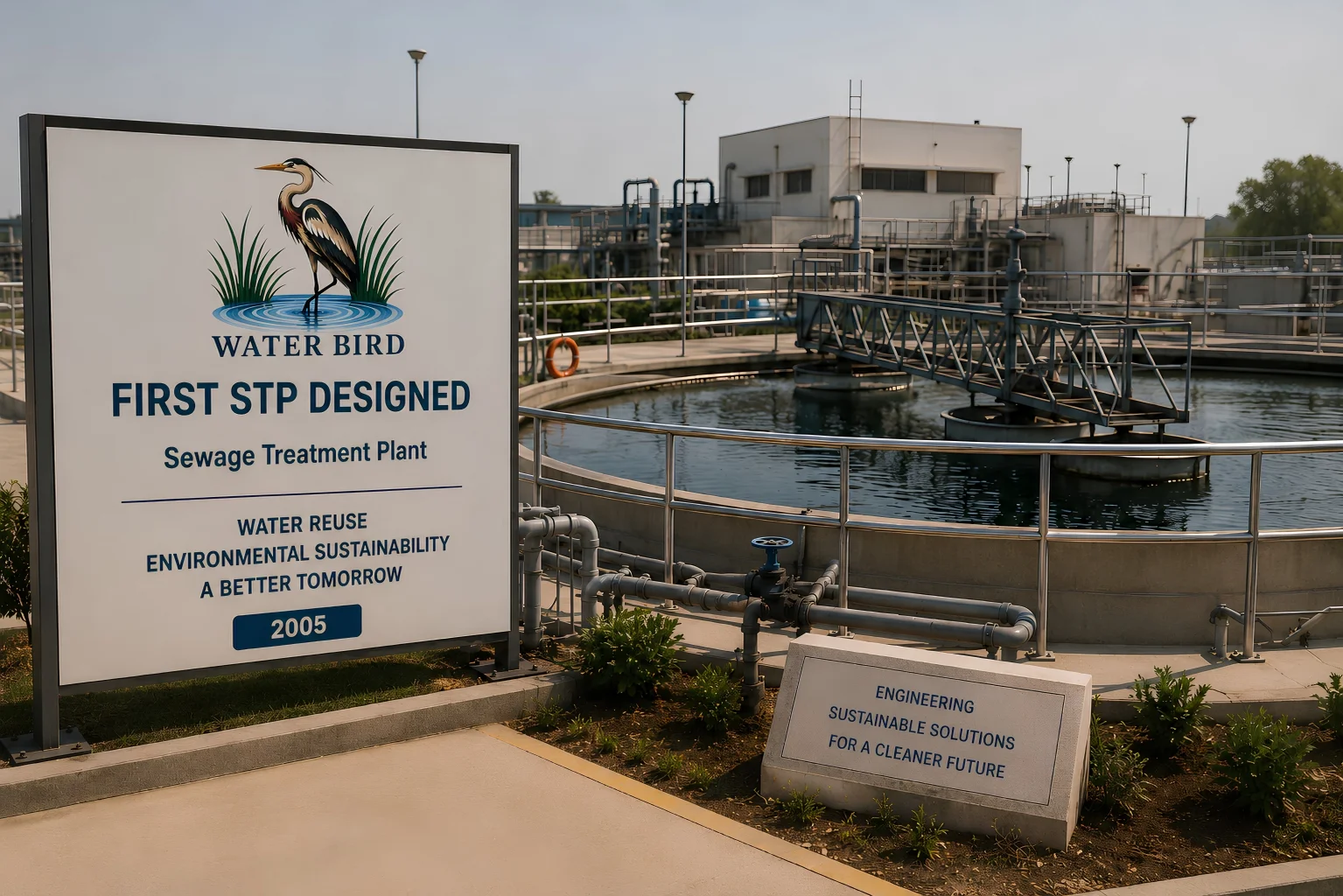 First sewage treatment plant